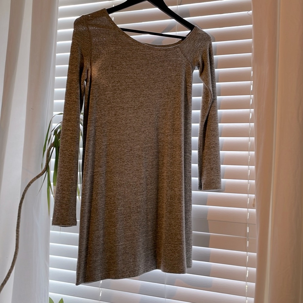 Aritzia Wilfred asymmetric neckline dress